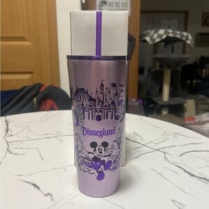 Starbucks Disneyland Purple Metallic Metal Cold Cup